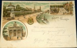 Německo - Dresden 1900 litografie
