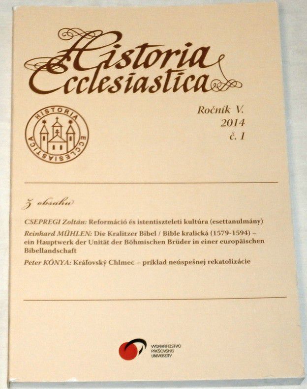 Historia Ecclesiastica ročník V. 2014 č. 1