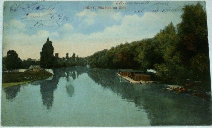 Louny plovárna nad Ohří 1918