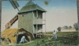 Polsko - větrný mlýn, vesničané