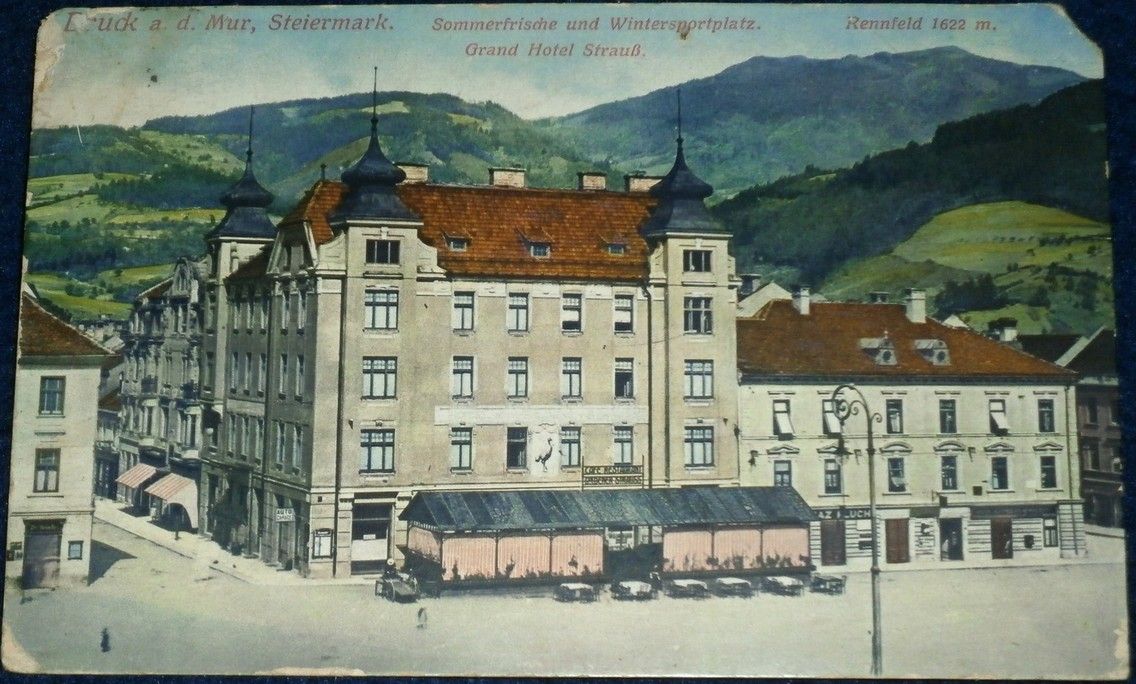 Rakousko - Bruck an der Mur 1917, Grand hotel Strauss