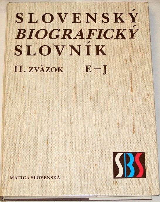 Slovenský biografický slovník (r. 833 - 1990) II. zväzok E - J