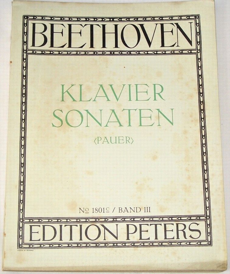 Beethoven: Klavier Sonaten (Pauer) III. díl