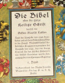 Die Bibel oder die ganze heilige Schrift von Martin Luther 1. Band 1927
