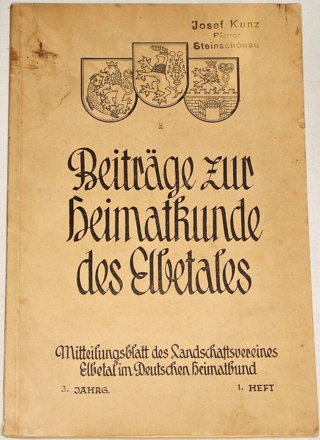 Beiträge zur Heimatkunde des Elbetals 3. Jahrs, 1. Heft, 1941