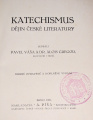 Váša Pavel, Gregor Alois - Katechismus dějin české literatury