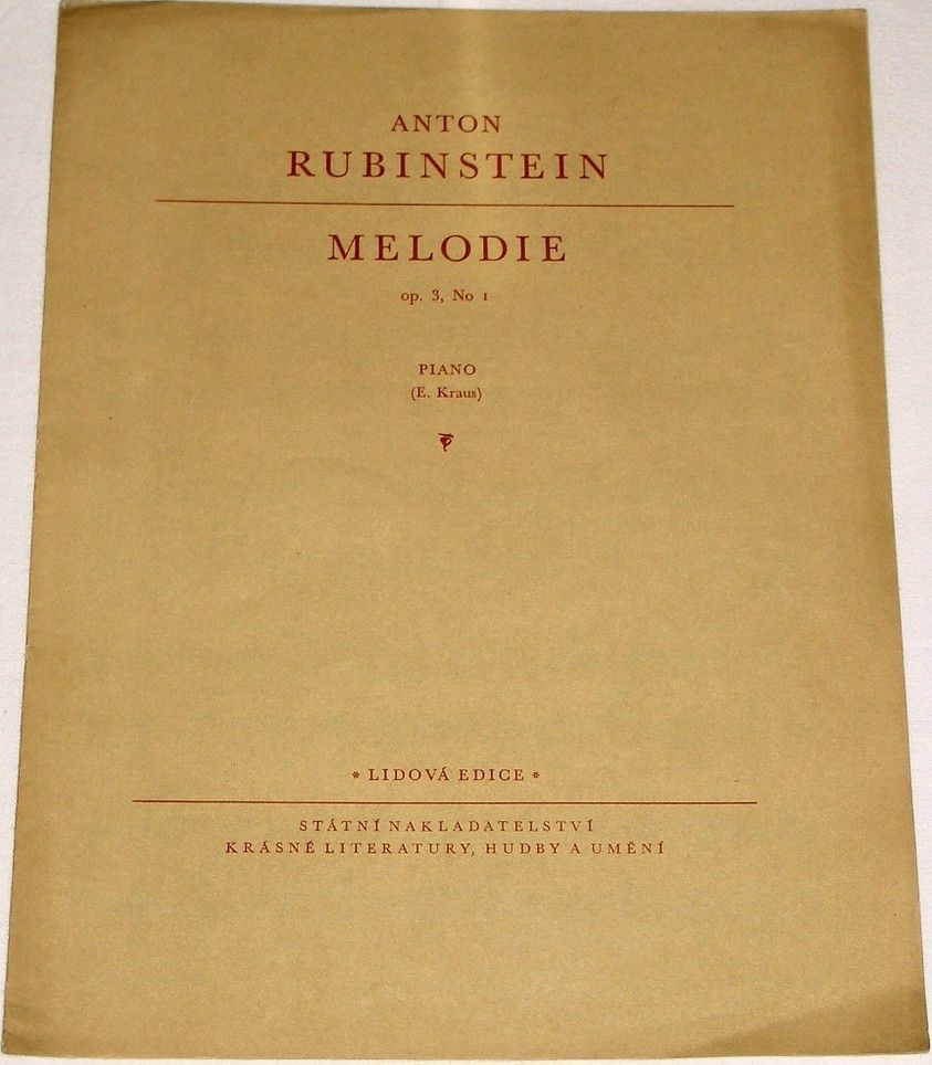 Rubinstein Anton - Melodie op. 3, No 1 (Piano)