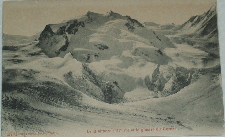 Alpy: Breithorn ledovec (kolem r. 1910)