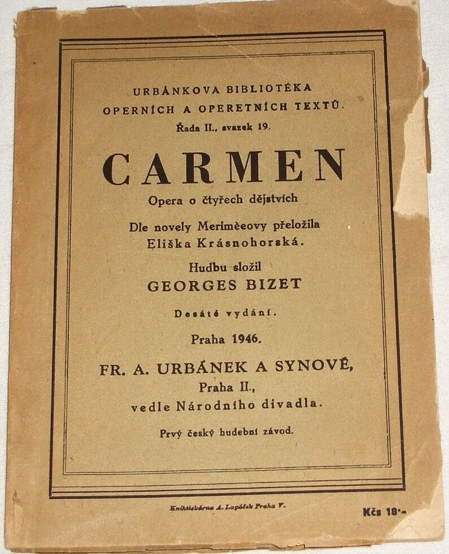 Carmen (Opera o čtyřech dějstvích)