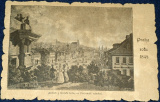 Praha roku 1849: Pohled z Koňské brány na Václavské náměstí