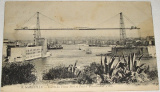 Francie, Marseille: starý přístav a trajektový most (1910), Entrée du Vieux Port et Pont á Transbordeur