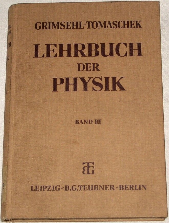 Grimsehl-Tomaschek - Lehrbuch der Physik