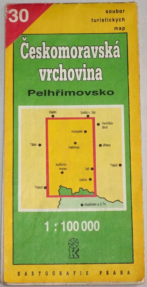 Českomoravská vrchovina Turistická mapa