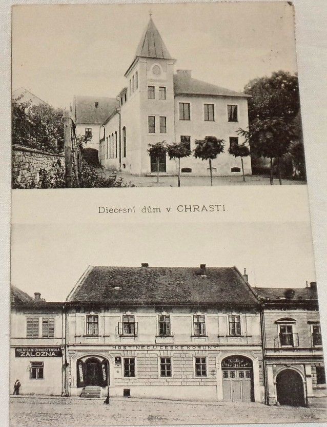 Chrast: Diecesní dům, hostinec U české koruny