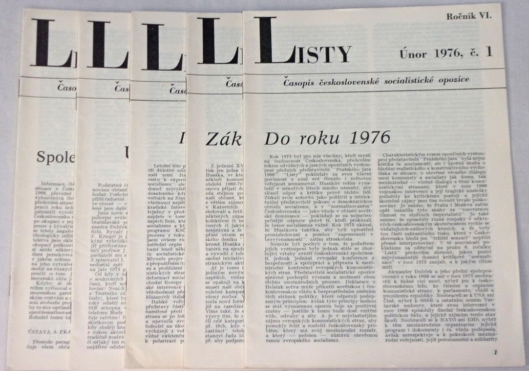 Listy č. 1, 3-6/1976, ročník VI.