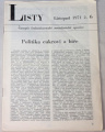 Listy č. 6/1971, ročník I.