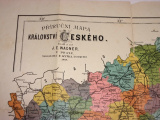 Příruční mapa Království českého s politickým přehledem 1888