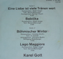 EP Karel Gott: Eine Liebe, Babička, Böhmischer Winter, Lago Maggiore