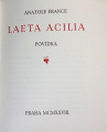 France Anatole - Laeta Acilia