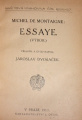 de Montaigne Michel - Essaye (Výbor)