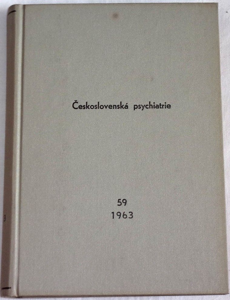 Československá psychiatrie, ročník 59
