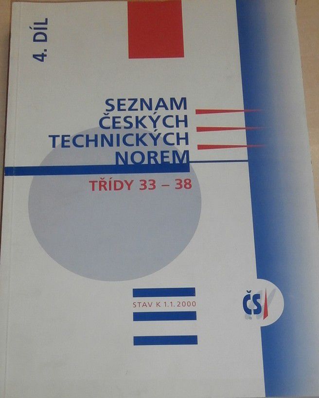 Seznam českých technických norem třídy 33-38