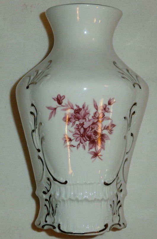 Váza Royal Dux - růžové květy